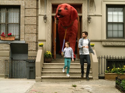 Darby Camp and Jack Whitehall star in CLIFFORD THE BIG RED DOG from Paramount Pictures. Photo Credit: Courtesy Paramount Pictures.