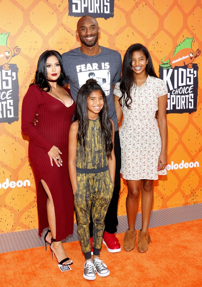 Bryant family at the 2016 Nickelodeon Kids Choice Sports Awards