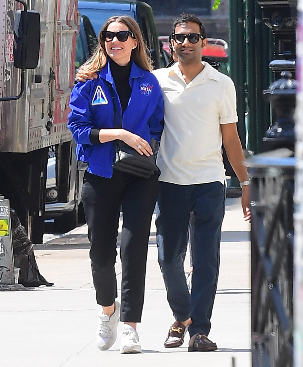 Aziz Ansari Spends His Sunday Loved Up With Girlfriend Serena Skov Campbell In NYC