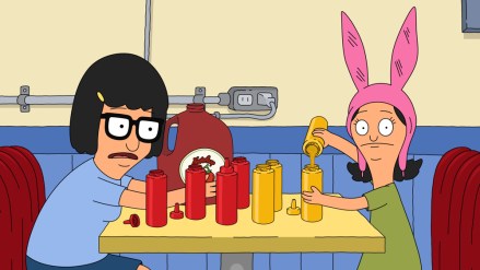 BOB'S BURGERS, from left: Tina Belcher (voice: Dan Mintz), Louise Belcher (voice: Kristen Schaal), ‘Seven-tween Again', (Season 12, ep. 1205, aired Oct. 24, 2021). hoto: ©Fox / Courtesy Everett Collection