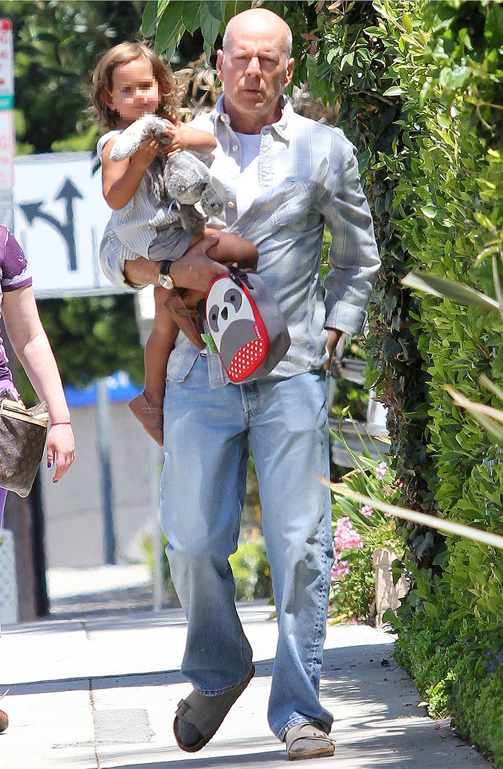 Bruce Willis and daughter Mabel out and about in Los Angeles, America - 29 Apr 2014