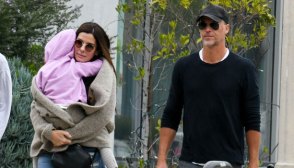 Sandra Bullock, daughter, and Bryan Randall