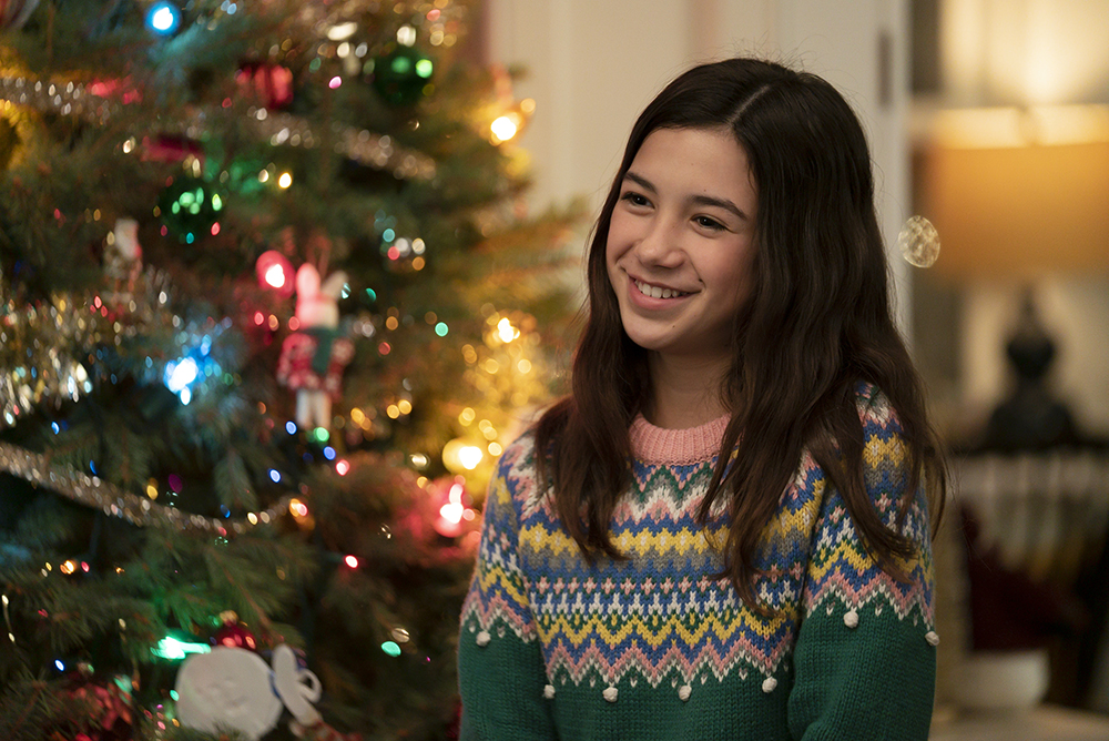 CHRISTMAS AGAIN - After experiencing a lackluster Christmas with her family, high-spirited teenager Rowena "Ro" makes a wish to a neighborhood Santa for a "do-over," and unexpectedly finds herself reliving Christmas day over and over...and over again. Now, in order to break the strange magical loop, Ro must learn to appreciate her loving family as it is, as well as the true meaning of Christmas.(Disney/Jean Whiteside)SCARLETT ESTEVEZ