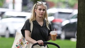 Emma Roberts & son Rhodes