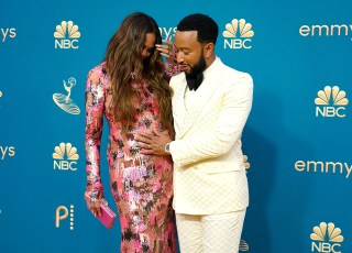 Chrissy Teigen, left, and John Legend arrive at the 74th Primetime Emmy Awards, at the Microsoft Theater in Los Angeles
2022 Primetime Emmy Awards, Los Angeles, United States - 12 Sep 2022