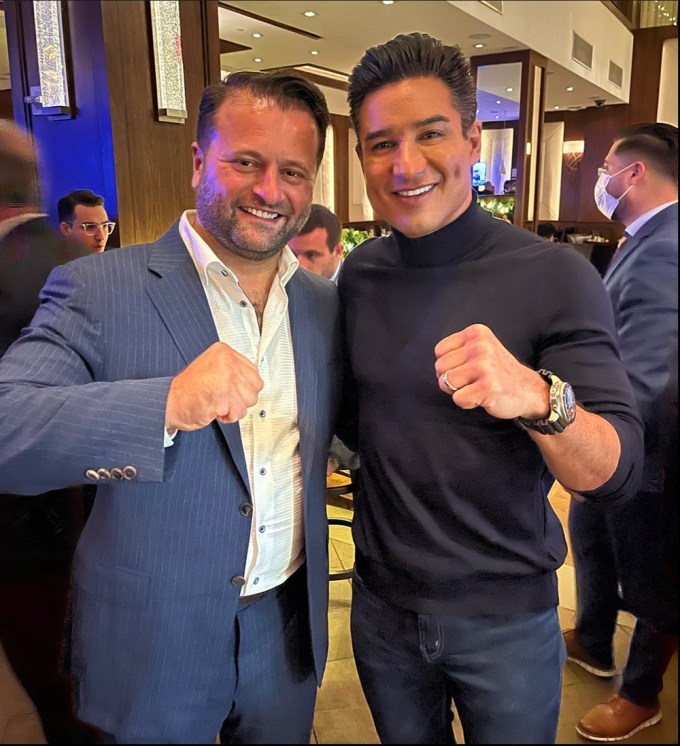 Mario Lopez stopped by for dinner at Benjamin Prime in NYC