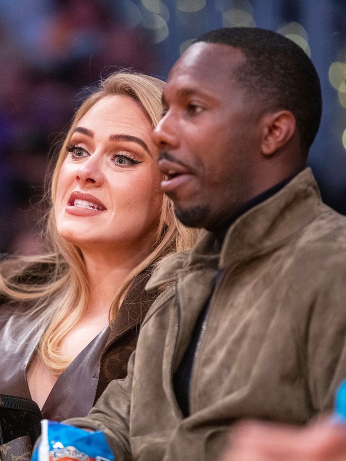 Adele Enjoys A Basketball Game With Rich Paul