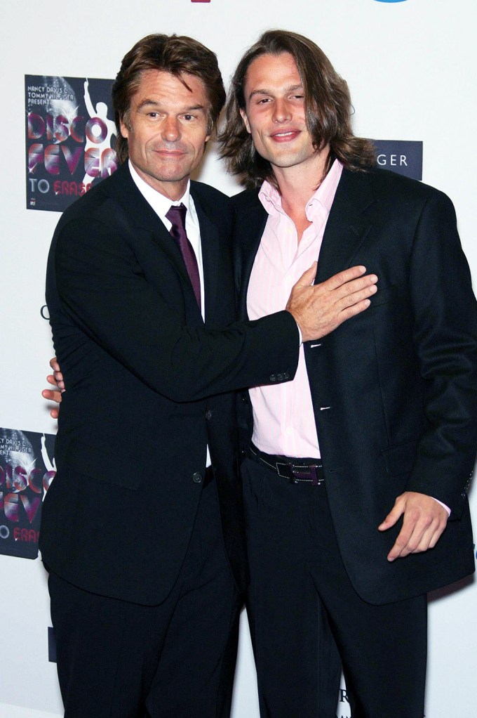 Harry Hamlin Hugs Son Dimitri at 2006 Benefit