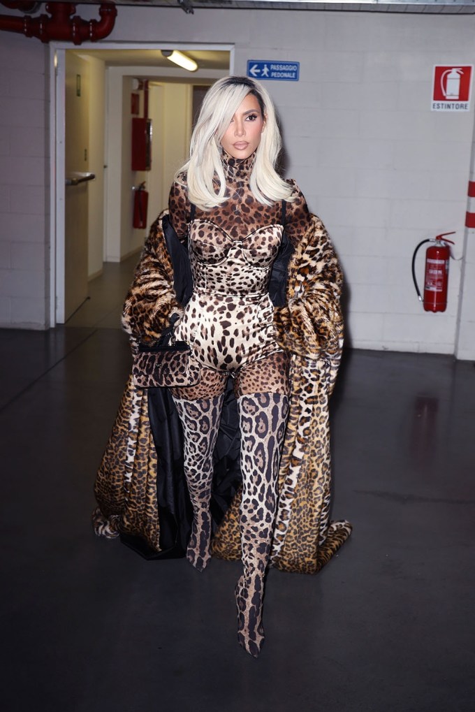 Kim Kardashian In Leopard Print