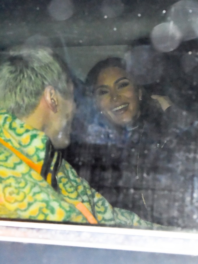 Pete Davidson & Kim Kardashian Share A Laugh