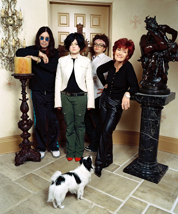 The Osbournes Pose in 2002