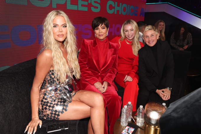 Khloe Kardashian & Kris Jenner hang out with Portia de Rossi and Ellen DeGeneres