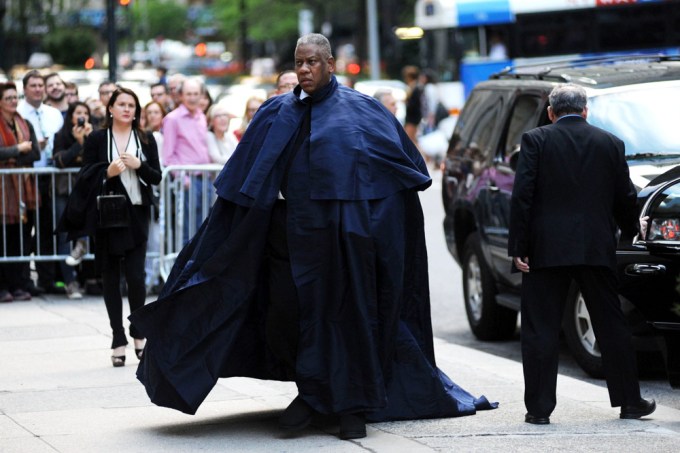 Andre Leon Talley Arrives At Designer L’Wren Scott’s Funeral