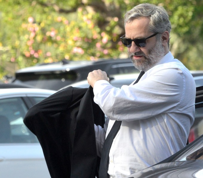 Judd Apatow Arrives At Fellow Comedian & Friend Bob Saget’s Memorial