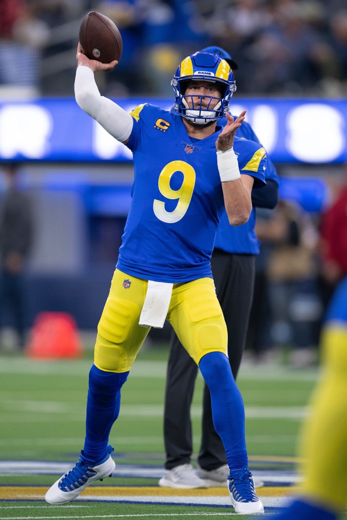 Matthew Stafford Warming Up