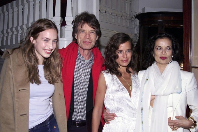 Elizabeth Jagger, Mick Jagger, Jade Jagger And Bianca Jagger