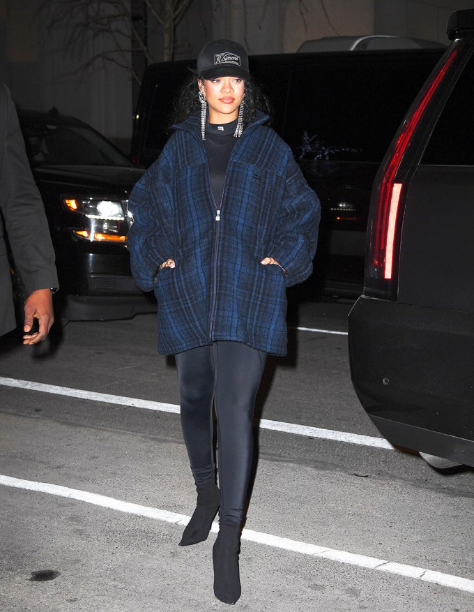 Rihanna Sports All Black