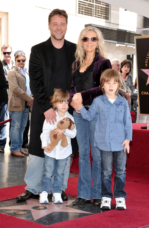 Russell Crowe, Danielle Spencer, Charles Spencer Crowe, Tennyson Spencer Crowe