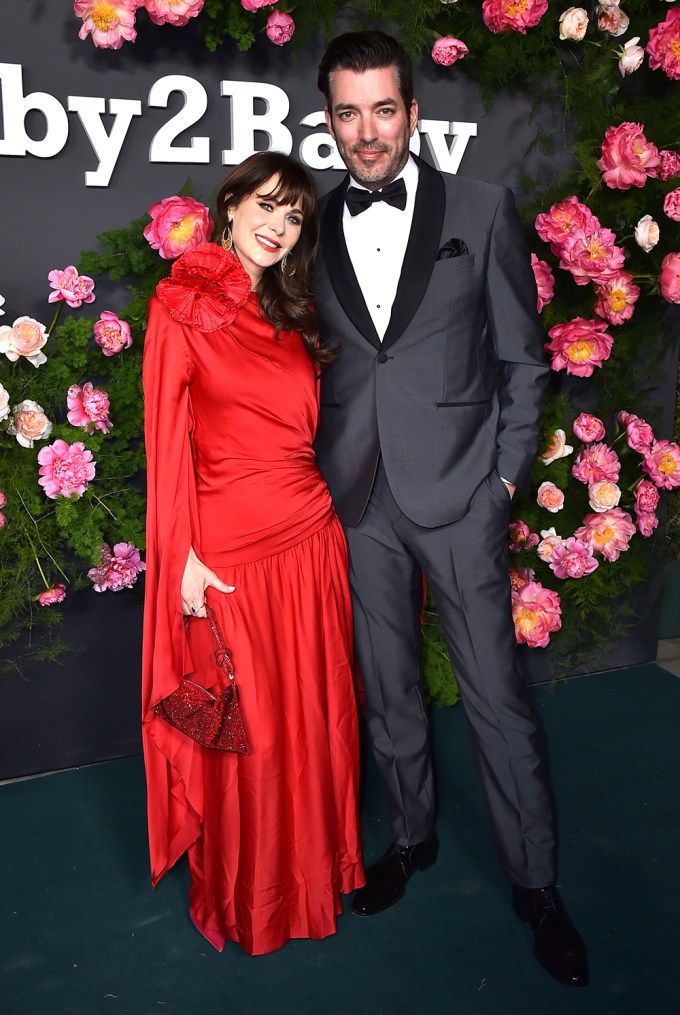 Jonathan Scott & Zooey Deschanel at the 2022 Baby2Baby Gala