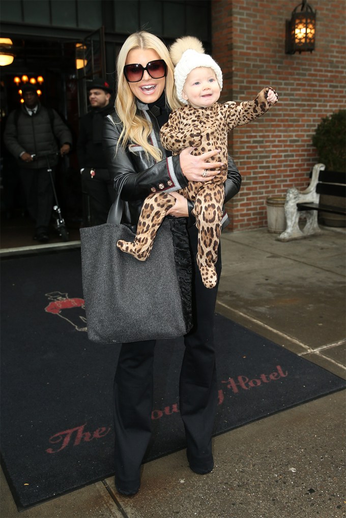 Jessica Simpson Holds Baby Birdie Mae