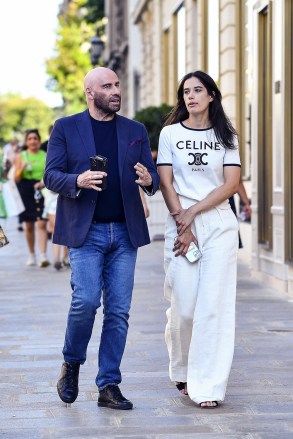 Paris, FRANCE - *EXCLUSIVE* - Actor John Travolta and his daughter Ella Bleue Travolta go shopping on avenue Montaigne at Chanel and Dior before returning to their hotel in Paris, France.Pictured: John Travolta, Ella Bleue TravoltaBACKGRID USA 18 JULY 2022 BYLINE MUST READ: Best Image / BACKGRIDUSA: +1 310 798 9111 / usasales@backgrid.comUK: +44 208 344 2007 / uksales@backgrid.com*UK Clients - Pictures Containing ChildrenPlease Pixelate Face Prior To Publication*