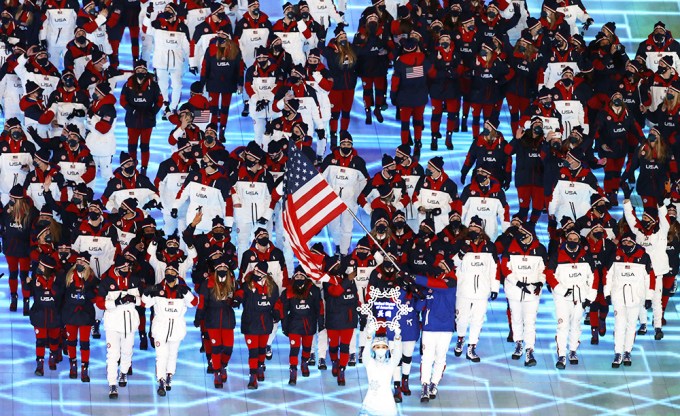 Team USA Marching Into The Stadium