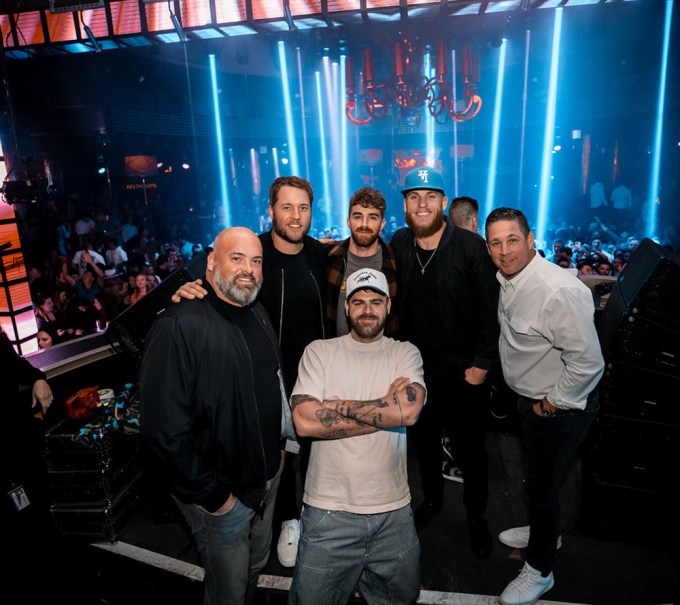 World Champion Los Angeles Rams players Andrew Whitworth, Matthew Stafford, and Cooper Kupp