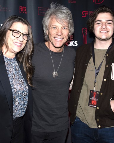 Dorothea Bongiov, left, Jon Bon Jovi and Romeo Bongiovi arrive to the fifth annual Love Rocks NYC concert to benefit God's Love We Deliver at the Beacon Theatre, in New York
Fifth Annual Love Rocks NYC, New York, United States - 03 Jun 2021