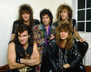 Bon Jovi backstage at the Norwich Playhouse - clockwise from bottom left - Tico Torres, Richie Sambora, Alec John Such, David Bryan and Jon Bon Jovi
Various