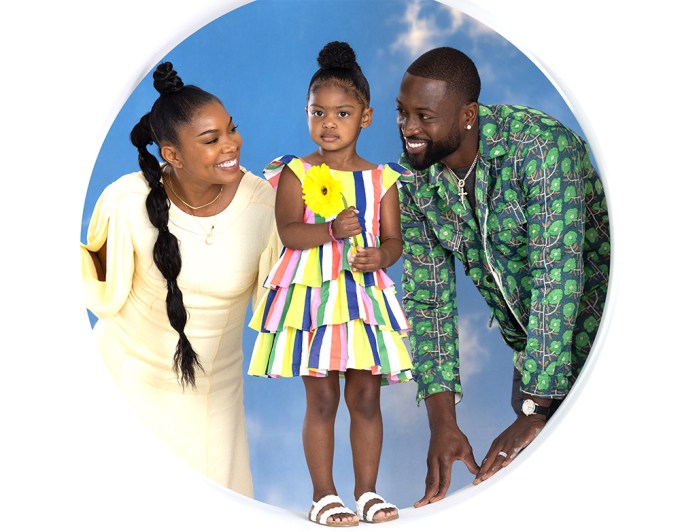 Gabrielle Union-Wade, Dwyane Wade and Kaavia James