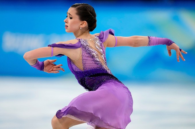 Kamila Valieva of Russia competes in the women’s short program