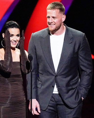 Katy Perry and A.J. Watt present the AP Defensive Player of the Year Award at the NFL Honors show, in Inglewood, Calif
Super Bowl NFL Honors, Inglewood, United States - 10 Feb 2022