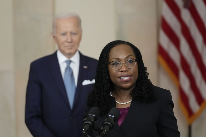 Judge Ketanji Brown Jackson Speaks After Being Introduced By The President