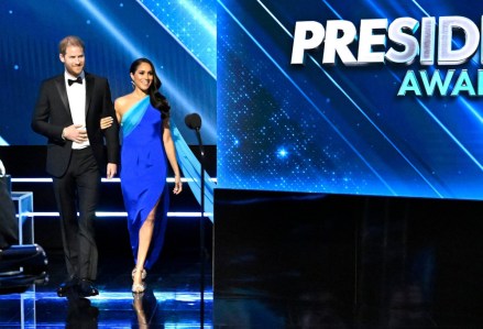 Exclusive All Round No Minimums
Mandatory Credit: Photo by Earl Gibson III/Shutterstock (12825230k)
Exclusive - Prince Harry (L) and Meghan Markle, Duke and Duchess of Sussex, accept the PresidentÕs Award at the 53rd NAACP Image Awards Show at The Switch on Saturday, February 26, 2022 in Burbank, CA.
Exclusive - NAACP Image Awards, Gala Reception, Los Angeles, California, USA - 26 Feb 2022