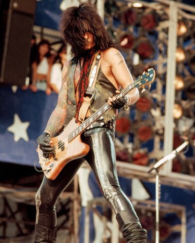 Nikki Sixx of Motley Crue Performing in Concert August 1989
Sixx, Nikki & Motley Crue