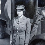 PRINCESS ELIZABETH, NOW QUEEN ELIZABETH II, LEARNING TO DRIVE AT THE MILITARY POLICE CENTRE. PICTURES FROM THE PHOTO ALBUM BELONGING TO VIOLET WELLESLEY - 1945
PRINCESS ELIZABETH BEING TAUGHT TO DRIVE BY VIOLET WELLESLEY, MILITARY POLICE TRAINING CENTRE, CAMBERLEY, SURREY, BRITAIN