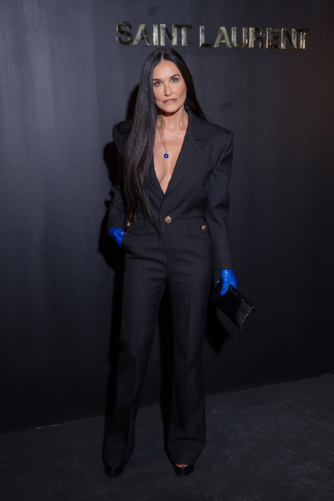 Demi Moore At Saint Laurent