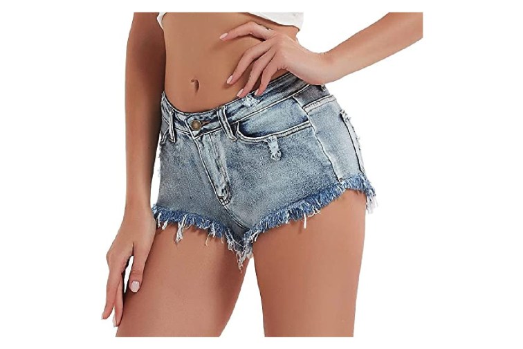 womens denim cut off shorts reviews