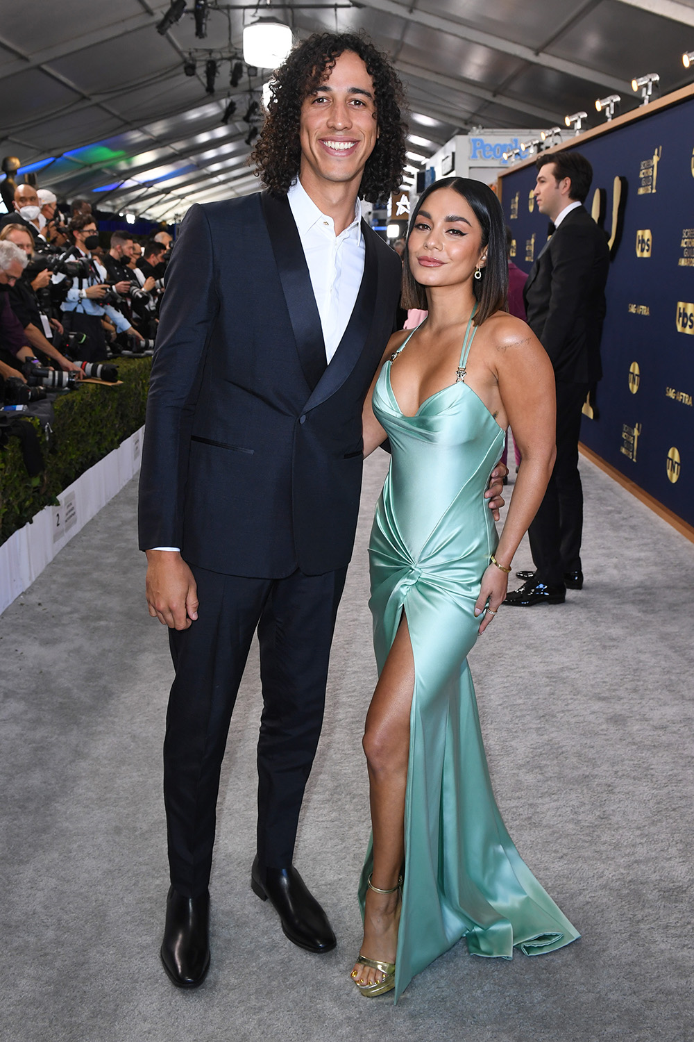 Cole Tucker and Vanessa Hudgens
28th Annual Screen Actors Guild Awards, Roaming Arrivals, The Barker Hangar, Santa Monica, Los Angeles, USA - 27 Feb 2022