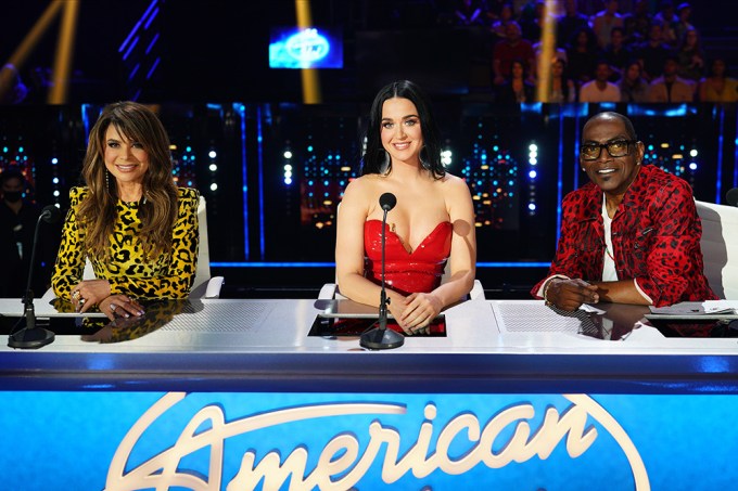 Katy Perry With Paula Abdul & Randy Jackson