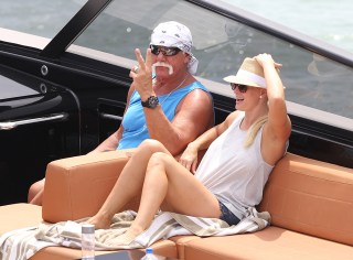 Hulk Hogan with wife Jennifer McDaniel and David Grutman take a ride in his yacht around Miami.

Pictured: Hulk Hogan,Jennifer McDaniel,Hulk Hogan
Jennifer McDaniel
Ref: SPL1269165 220416 NON-EXCLUSIVE
Picture by: SplashNews.com

Splash News and Pictures
USA: +1 310-525-5808
London: +44 (0)20 8126 1009
Berlin: +49 175 3764 166
photodesk@splashnews.com

World Rights