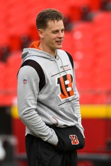 Cincinnati Bengals quarterback Joe Burrow during pre-game warmups before the NFL AFC Championship football game against the Kansas City Chiefs, in Kansas City, Mo
Bengals Chiefs Football, Kansas City, United States - 30 Jan 2022