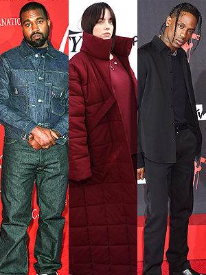 Kanye West, Billie Eilish, Travis Scott