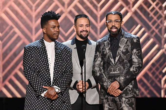 Leslie Odom Jr., Lin-Manuel Miranda and Daveed Diggs