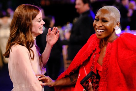 Charlotte Hope and Cynthia Erivo
28th Annual Screen Actors Guild Awards, Show, The Barker Hangar, Santa Monica, Los Angeles, USA - 27 Feb 2022