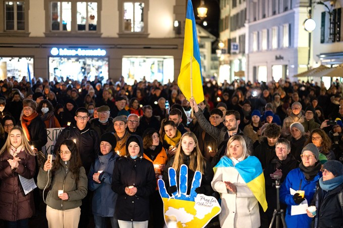 Peace rally In Lucerne, Switzerland