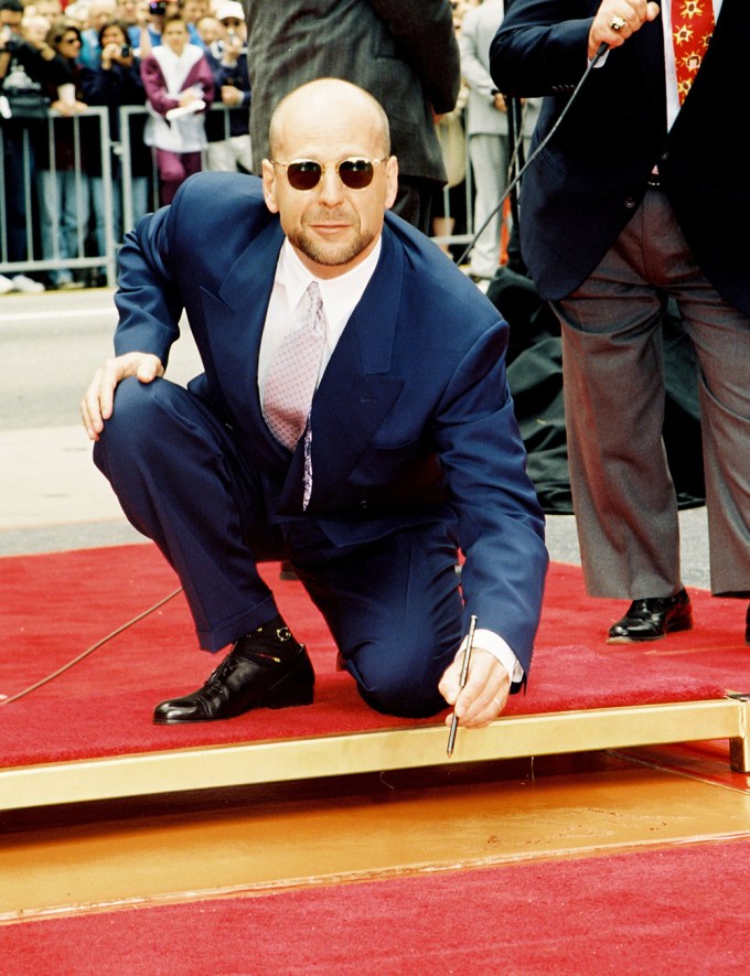 Bruce Willis’s Handprint Ceremony