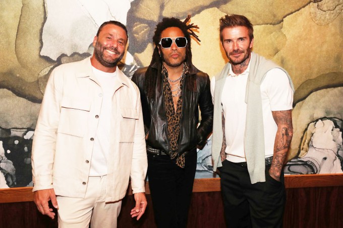 David Grutman, Lenny Kravitz & David Beckham