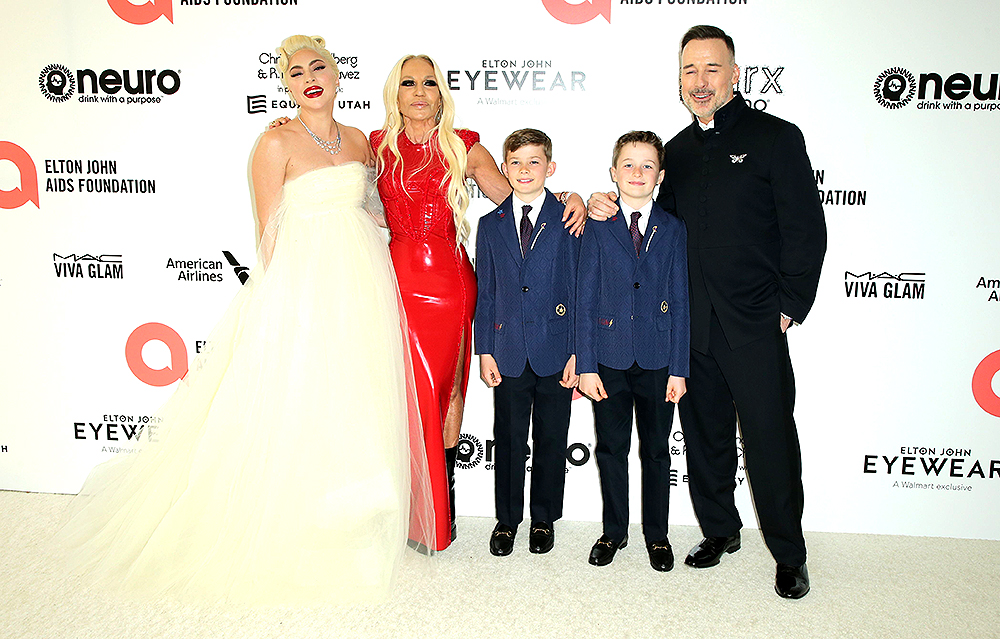 Lady Gaga, Donatella Versace, Elijah Joseph Daniel Furnish-John and Zachary Jackson Levon Furnish-John and David Furnish
Elton John AIDS Foundation Academy Awards Viewing Party, Los Angeles, USA - 27 Mar 2022