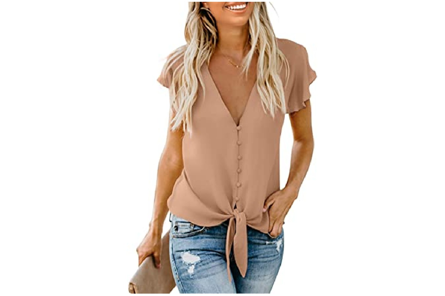 womens tie front top reviews